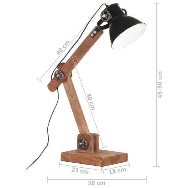 Industrie Schreibtischlampe Schwarz E27