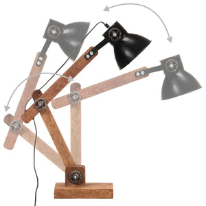 Industrie Schreibtischlampe Schwarz E27
