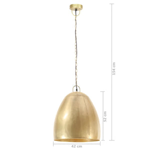 Industrie Hängelampe Messing 42cm E27