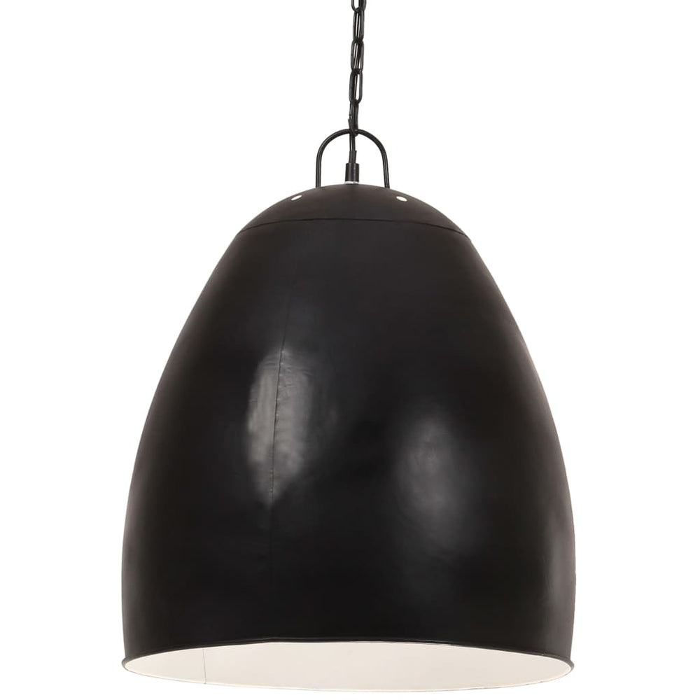Schwarze Hängelampe im Industriestil, 42 cm