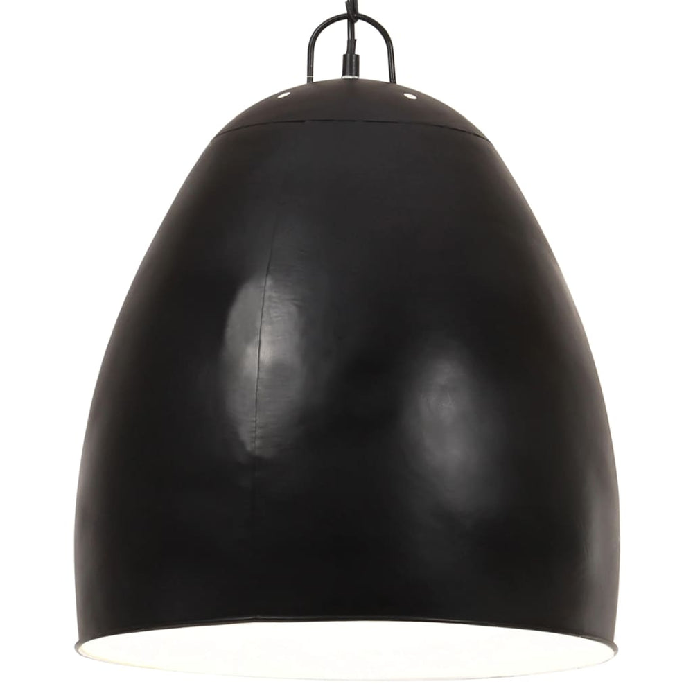 Schwarze Hängelampe im Industriestil, 42 cm