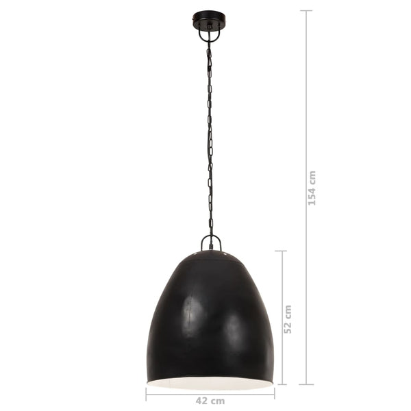 vidaXL Suspension de style industriel 25 W Noir Rond 42 cm E27
