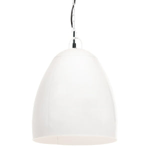 Weiße Hängelampe Industriestil E27 42cm