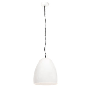 Weiße Hängelampe Industriestil E27 42cm
