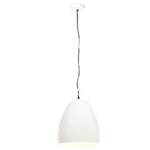 Weiße Hängelampe Industriestil E27 42cm