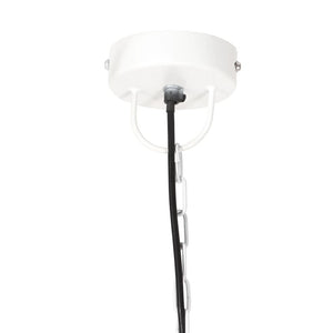 Weiße Hängelampe Industriestil E27 42cm