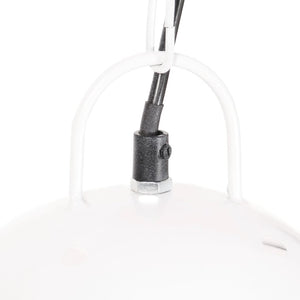 Weiße Hängelampe Industriestil E27 42cm