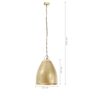 Industrie Hängelampe Messing 32cm E27