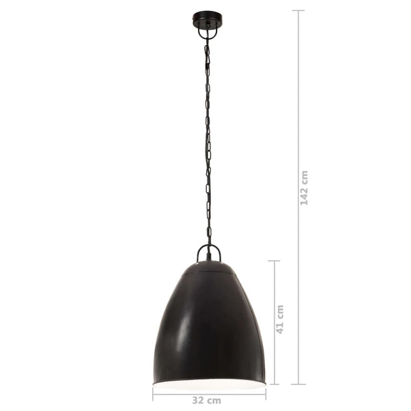 Schwarze Hängelampe Industriestil E27