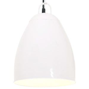 Weiße Hängelampe Industriestil 32cm