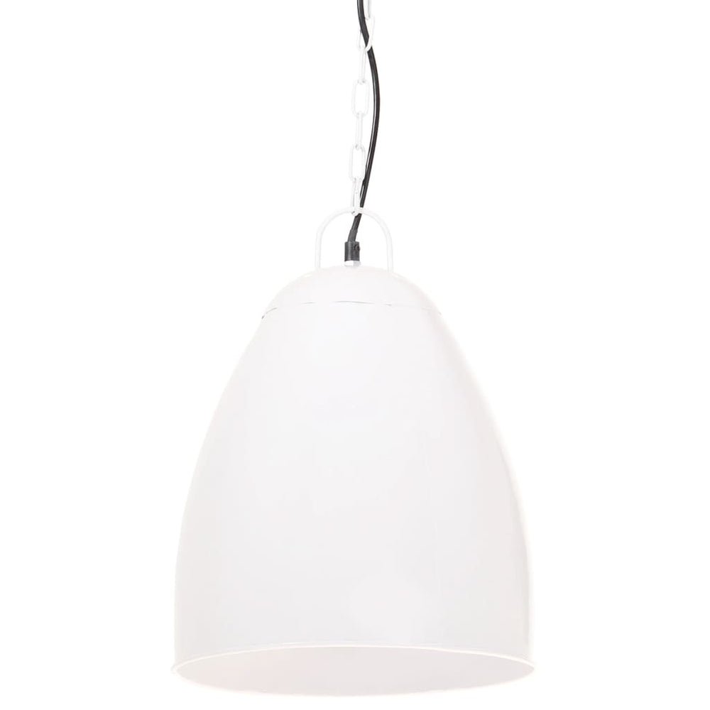 Weiße Hängelampe Industriestil 32cm