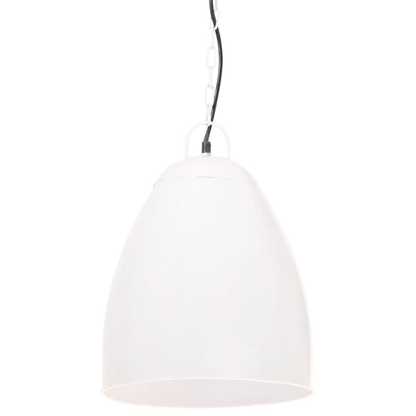 Weiße Hängelampe Industriestil 32cm