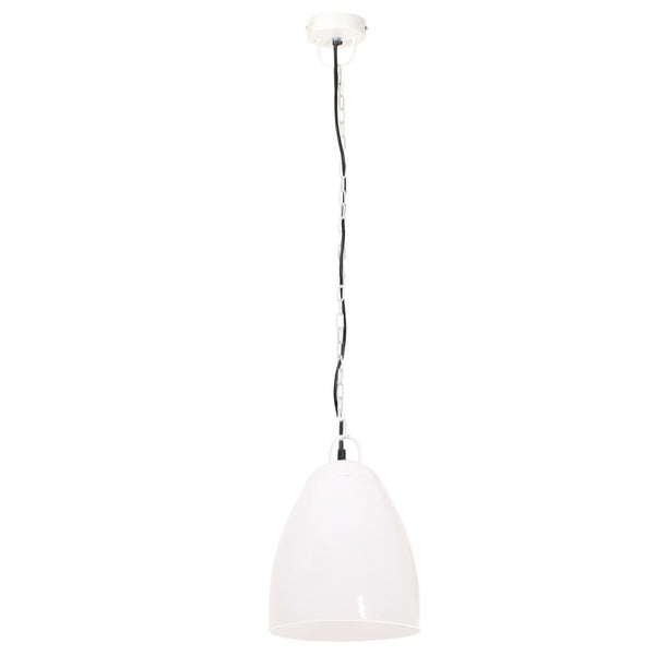 Weiße Hängelampe Industriestil 32cm