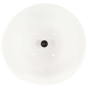 Weiße Hängelampe Industriestil 32cm