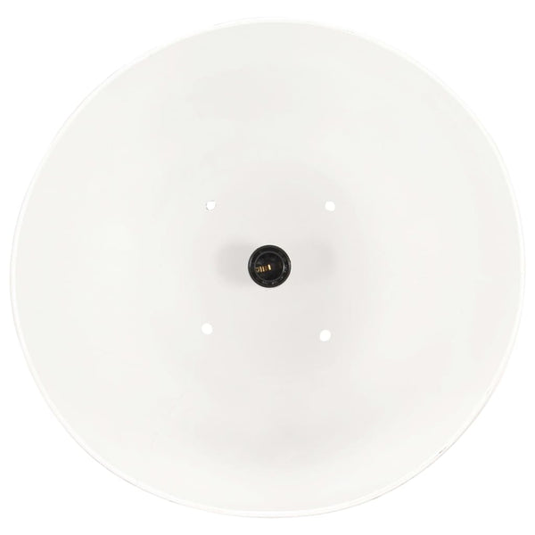 Weiße Hängelampe Industriestil 32cm
