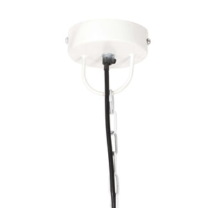 Weiße Hängelampe Industriestil 32cm