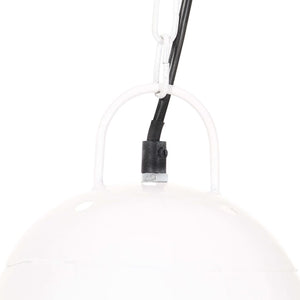Weiße Hängelampe Industriestil 32cm