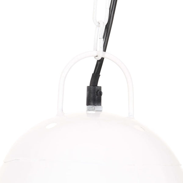 Weiße Hängelampe Industriestil 32cm