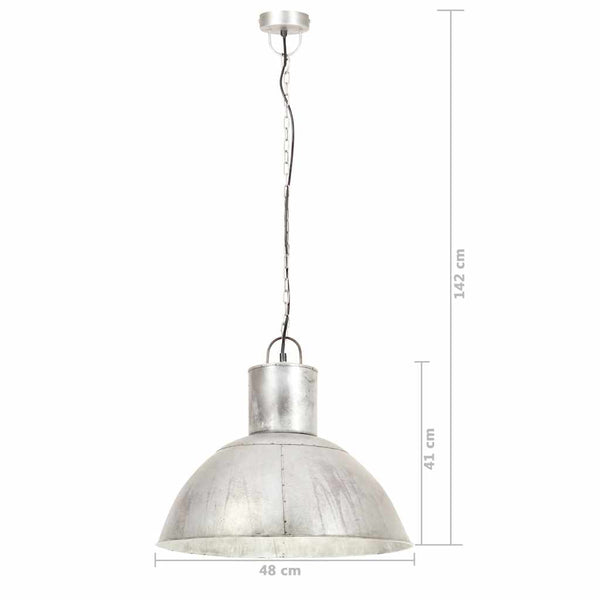 Silberne Hängelampe 48cm E27