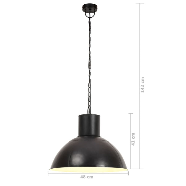 Hängelampe Schwarz Rund 48cm E27