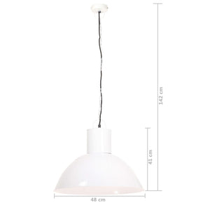 Weiße Hängelampe, 48cm, E27, 25W