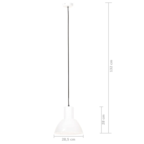 Weiße Hängelampe 25W E27 28,5 cm