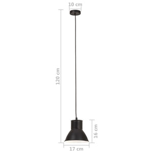 Schwarze Hängelampe 25W E27 17cm