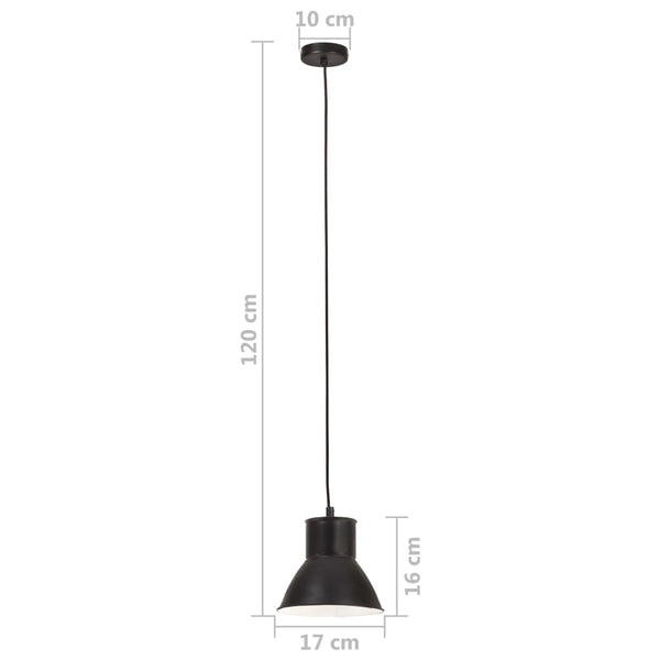 Schwarze Hängelampe 25W E27 17cm