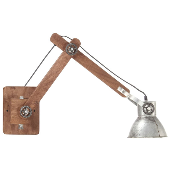 Industrie Wandleuchte Silber E27
