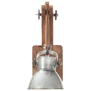 Industrie Wandleuchte Silber E27