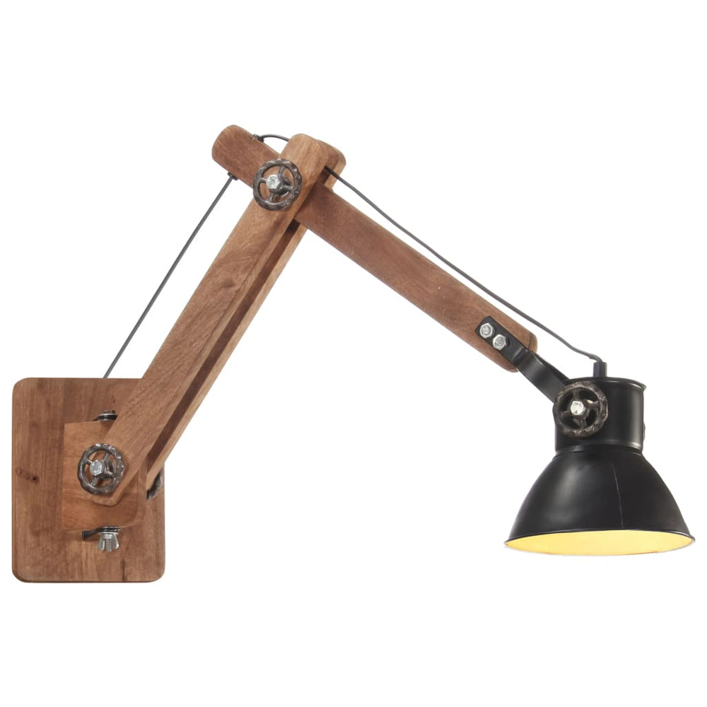 Industrie Wandleuchte Schwarz E27