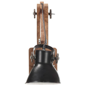 Industrie Wandleuchte Schwarz E27
