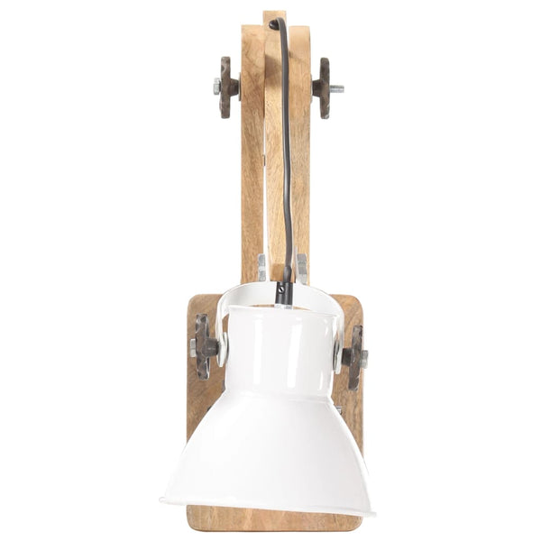 vidaXL Applique murale style industriel blanc rond E27