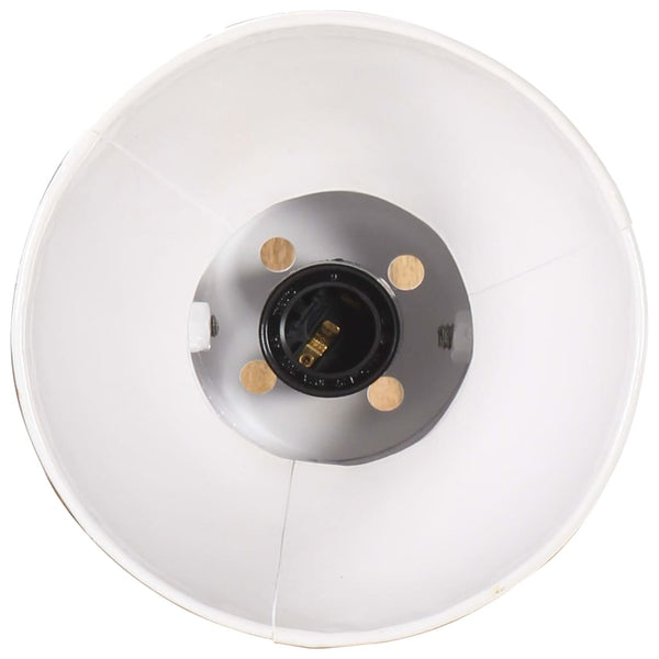 vidaXL Applique murale style industriel blanc rond E27