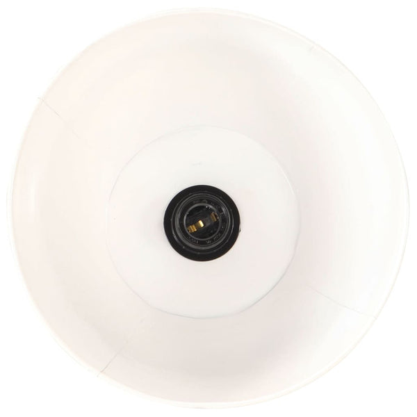 Weiße Stehlampe Mango Massivholz E27