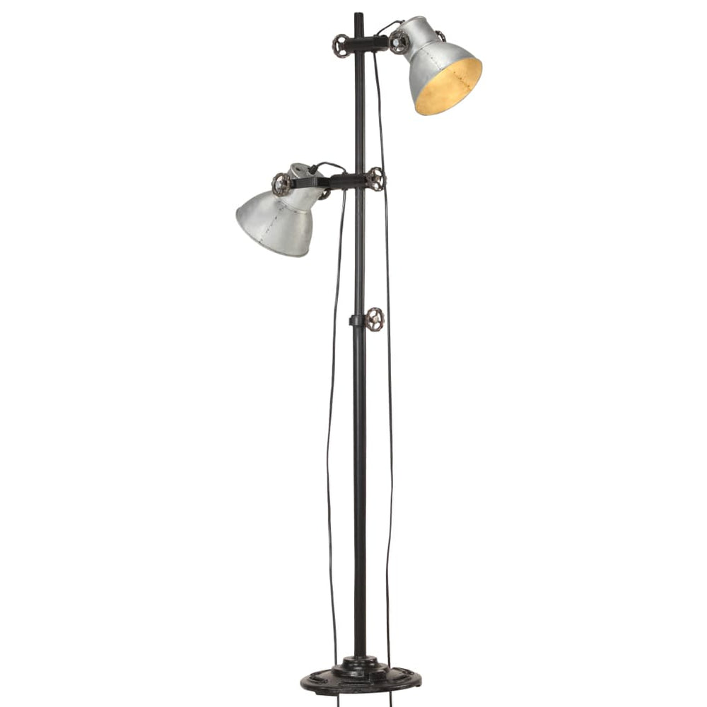Stehlampe 2-flammig Silber E27
