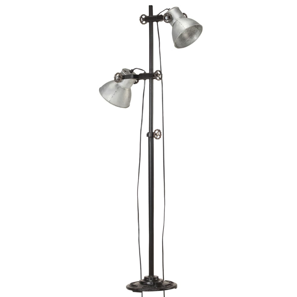 Stehlampe 2-flammig Silber E27