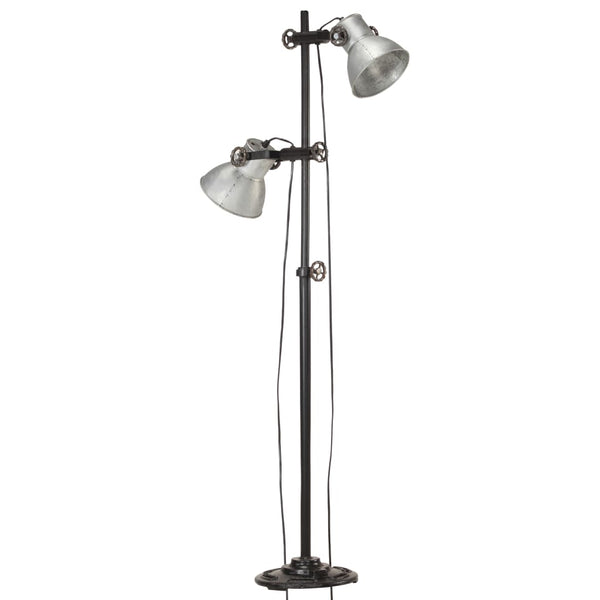 Stehlampe 2-flammig Silber E27