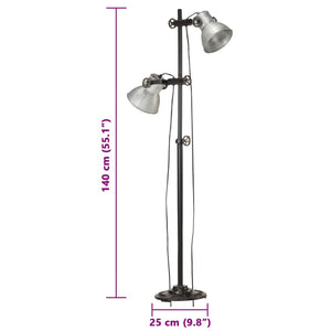 Stehlampe 2-flammig Silber E27