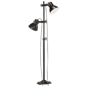 Schwarze 2-flammige Stehlampe E27