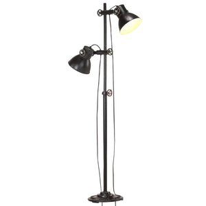 Schwarze 2-flammige Stehlampe E27