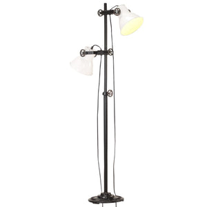 Weiße Stehlampe mit 2 Lampen