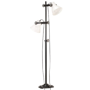 Weiße Stehlampe mit 2 Lampen