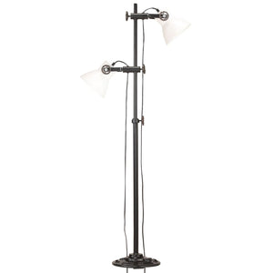 Weiße Stehlampe mit 2 Lampen