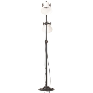 Weiße Stehlampe mit 2 Lampen