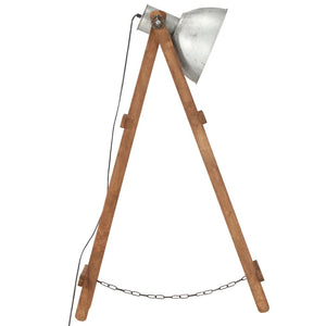 Stehlampe Silber Mango Massivholz E27