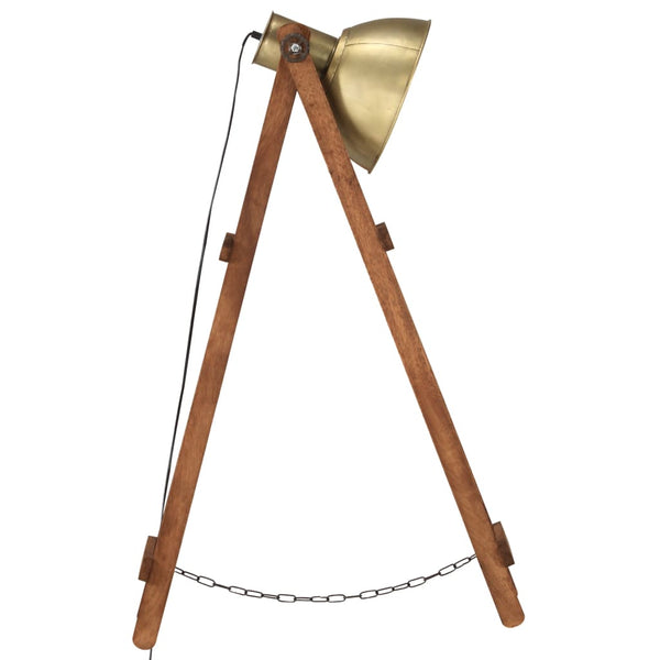 Stehlampe Messing Mango Massivholz E27