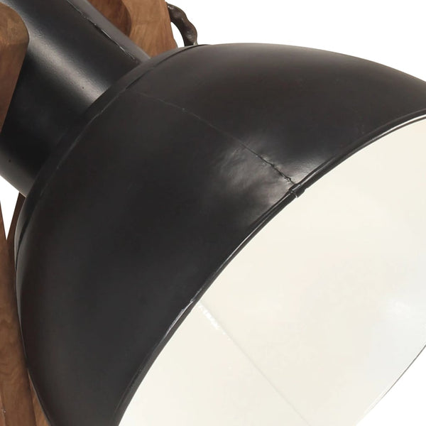 vidaXL Lampadaire noir Bois de manguier massif E27