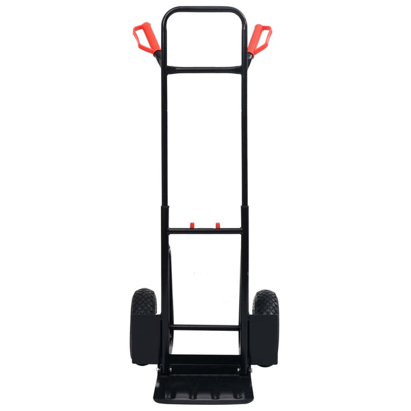 Teleskop-Sackkarre 200 kg Schwarz und Rot
