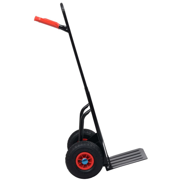 Teleskop-Sackkarre 200 kg Schwarz und Rot